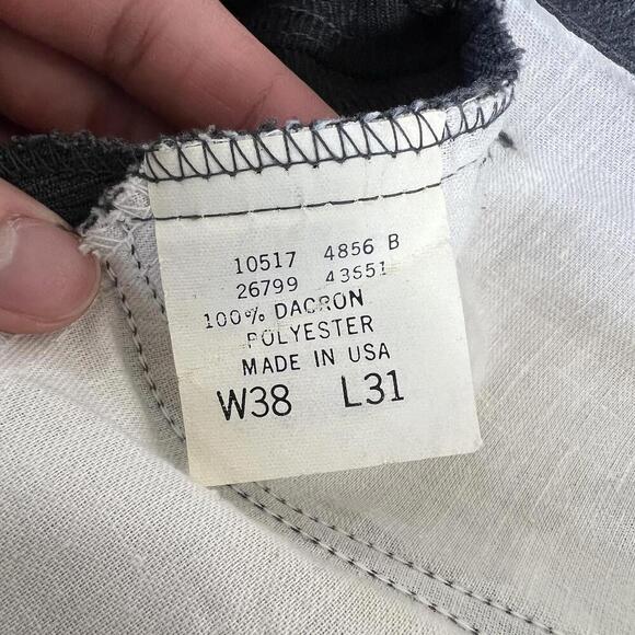 VTG 80s Levis 517 Pants Mens 38x31 Gray Bootcut StaPrest Saddleman Made in USA - Picture 5 of 9
